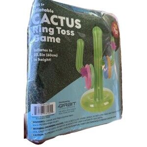 Cactus Ring Toss Kids Pool Game 23 inches in height New Summer Fun Party Blowup